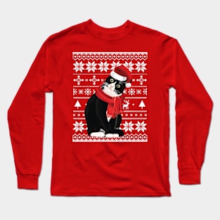 Meowy Xmas- Cat Ugly Christmas Long Sleeve T-Shirt